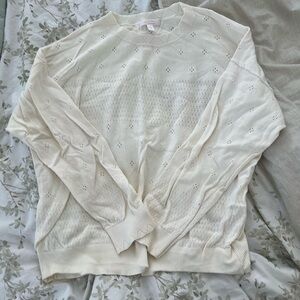 LC Lauren Conrad Ivory Knit Top
